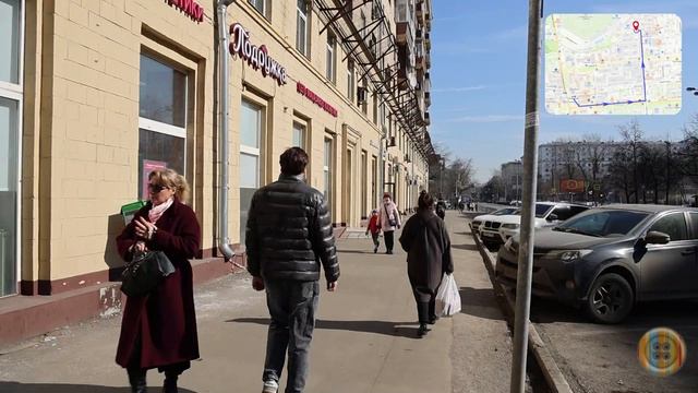 Дорога пешком от метро Семёновская до шоу-рума 