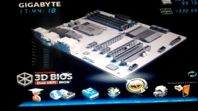 3D BIOS на плате GIGABYTE SNIPER3 Z77 смотреть онлайн