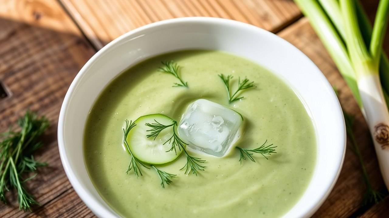 Огуречная прохлада: освежающий Суп-пюре, который спасёт в жару! смотреть онлайн