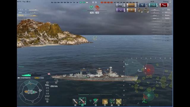 World Of Warships Линкор-стелз /Stealth Battleship