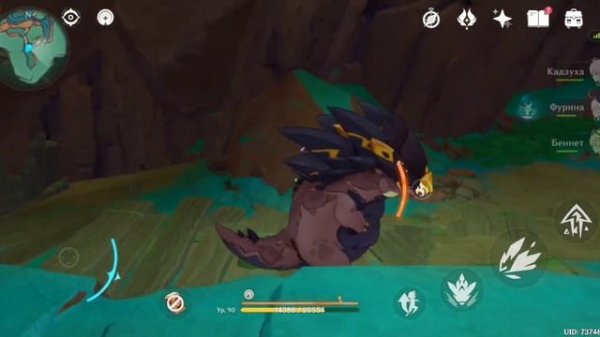 полная зачистка пещеры в локации ручьи тойек // genshin impac