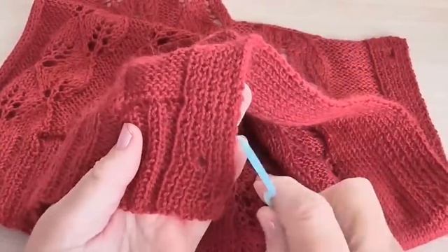 Жакет цвета спелой вишни. Схема. Видео урок.