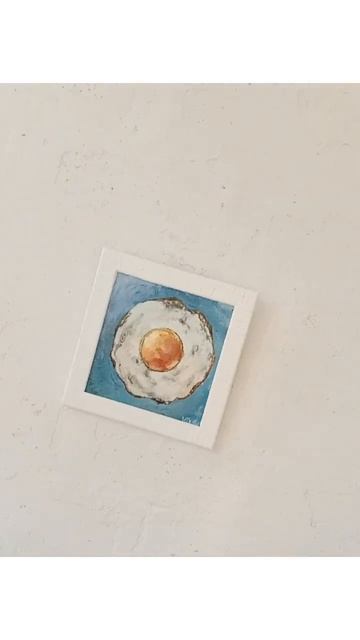 Яичница масляные краски 15х15 #paintingcraft #diy #artist #art