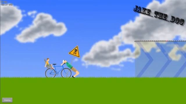 Let's Ride In Happy Wheels с Джейком