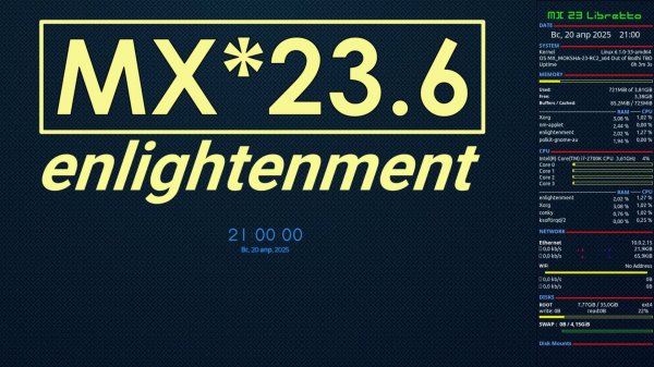 MX-23.6 Moksha Out of Bodhi RC | Новинка от команды AV Linux & MX Linux