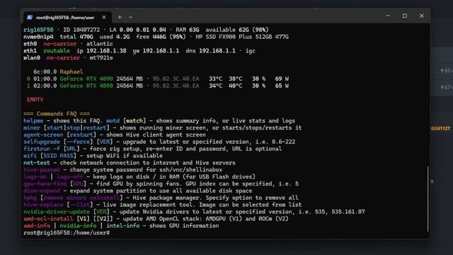 Как подключиться по SSH к ригу HiveOS в ЛОКАЛЬНОЙ сети смотреть онлайн