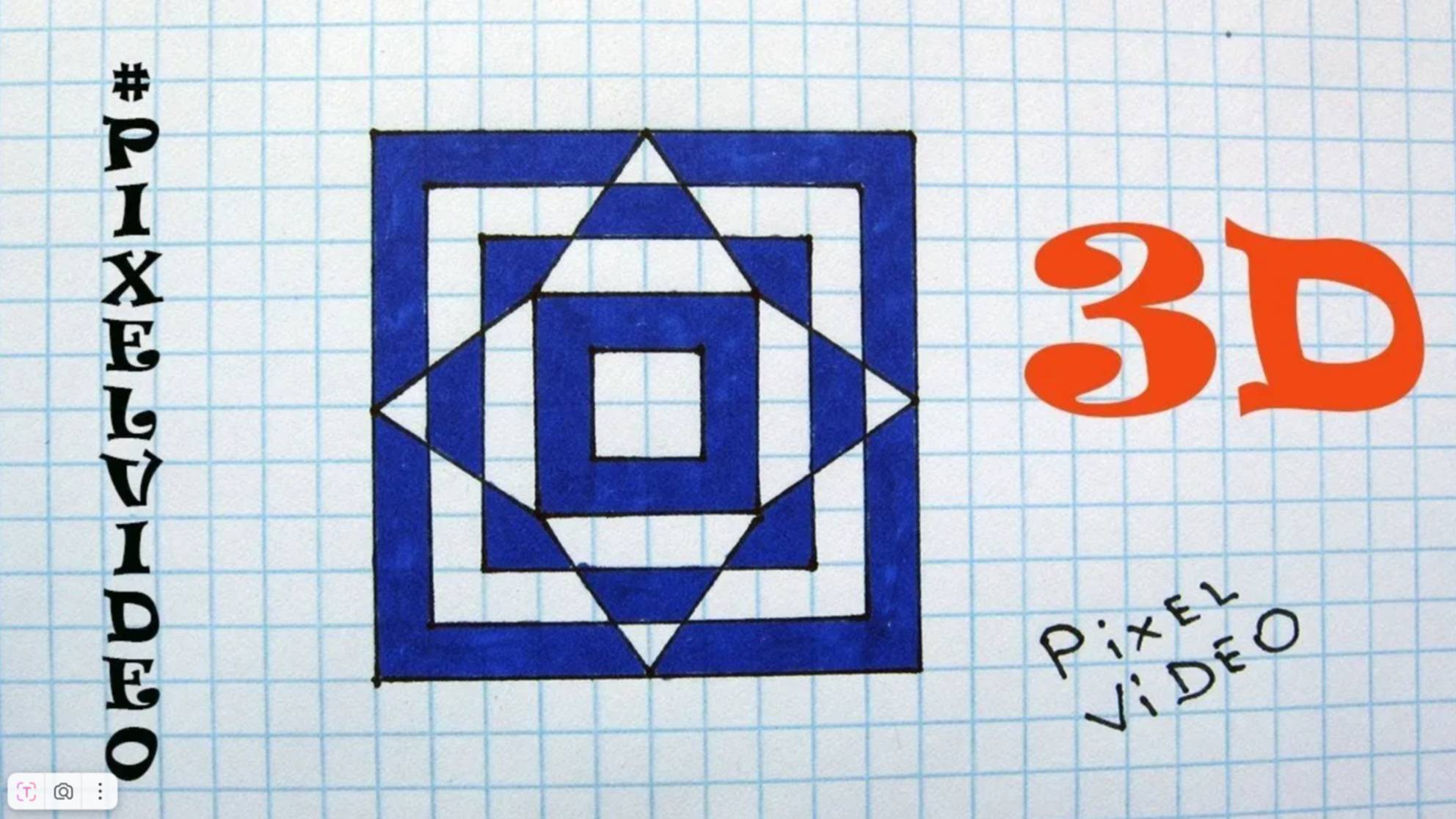 3D РИСУНКИ ПО КЛЕТОЧКАМ #pixelvideo3d смотреть онлайн