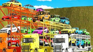 Машинки летают и прыгают! Развивающие мультики Машины помощники. Мультфильмы про машинки