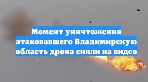 Момент уничтожения атаковавшего Владимирскую область дрона сняли на видео