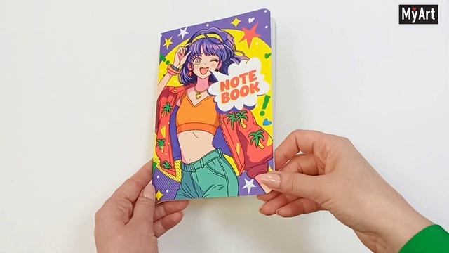 MyArt. БЛОКНОТ в линию Аниме Notebook. На скейте. Весело. Задорно. На велосипеде