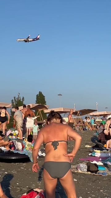 Адлер❤️Посадка самолёта 🛬🌊 #сочисегодня #адлер #со?