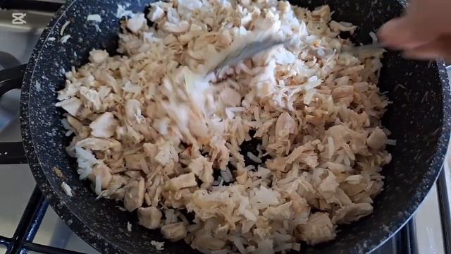 Блинчики с куриной начинкой в двух вариантах. #блинчик