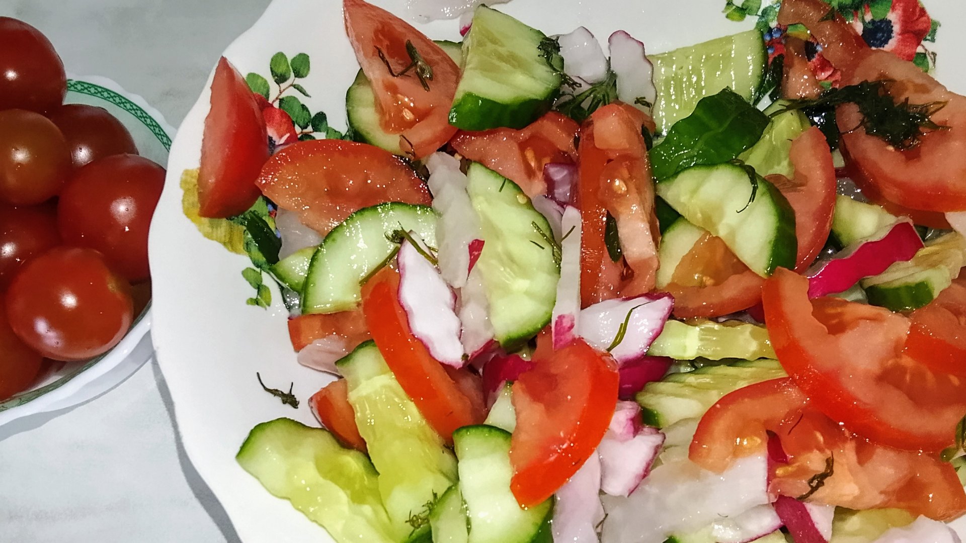 Простой салат I Как красиво нарезать овощи