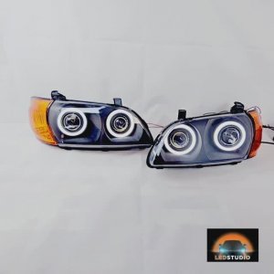 Toyota Ipsum QBiled тюнинг комплект фар