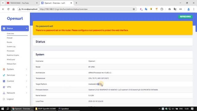 OpenWrt роутер EDUP RT2980 AX3000 - огляд, тести, порівняння з OpenWrt O смотреть онлайн