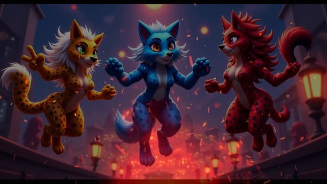 Трио кошачьего вихря: Ния, Лия и Тия - песня "Ночные охо?