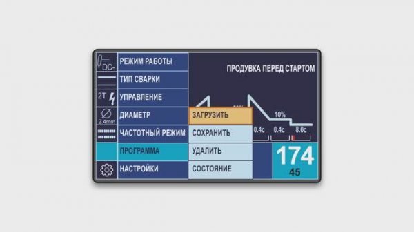 05 Панель управления EVOTIG