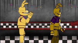 анимация фнаф Пит бонни против спринг Бонни!!!