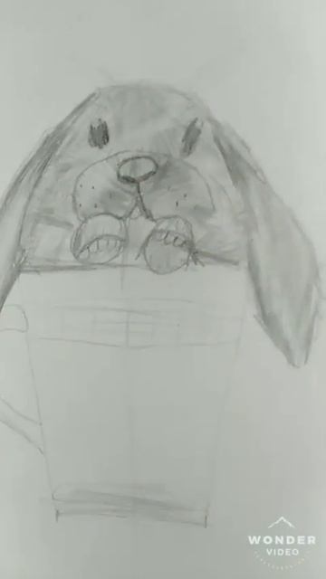 Мой рисунок кролика в вазе смотреть онлайн