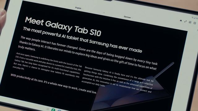 Galaxy Tab S10: перекладаємо PDF-файли | Samsung