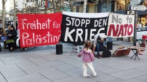 ФРАНКФУРТ. НЕМЫСЛИМО! НЕТ - НАТО! ВЫСТУПЛЕНИЕ КОРЕННОГО ЖИТЕЛЯ АМЕРИКИ. ТАНЦУЮЩАЯ ДЕВОЧКА. 22.03.25