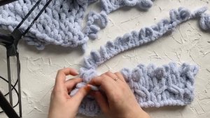 Вяжем плед из Alize Puffy узор 2