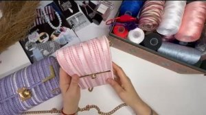 Канва пластиковая и ленточный шнур . Какая красота из этих материалов получается.
#канва #сумки