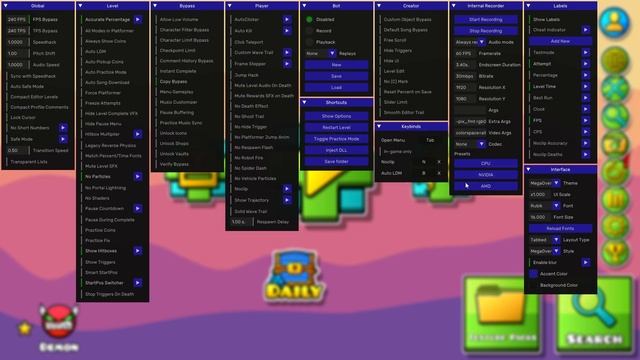 НОВЫЙ МОД МЕНЮ ДЛЯ GEOMETRY DASH 2.2 | Eclipse | смотреть онлайн