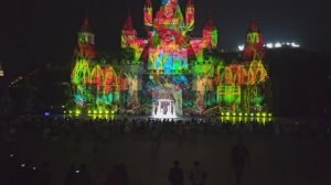 Винперл, вечернее шоу, проекция на замок, очень круто и красиво! Это стоит увидеть! Нячанг, Вьетнам.