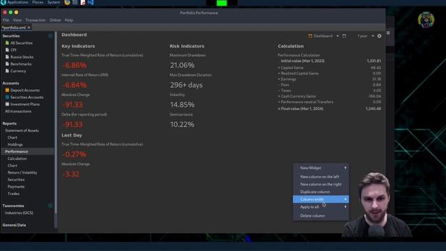 Анализируем свой портфель инвестиций в Portfolio Performance смотреть онлайн