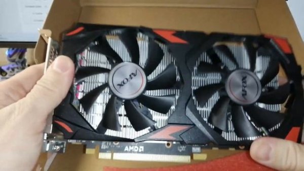 Распаковка Afox Radeon RX570 8 GB