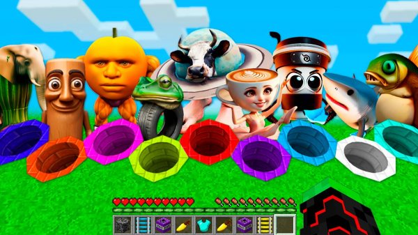 ВЫЖИВАНИЕ В ЯМЕ TA TA TA SAHUR | BALLERINA CAPPUCCINO | LA VACCA SATURNO SATURNITA в Майнкрафт