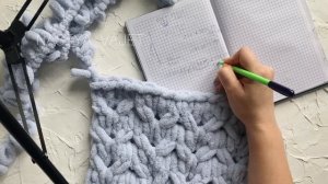 Расчёт количества петель на плед из Alize Puffy