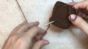 Пасхальный кулич крючком. Пасхальный сувенир. Вязание