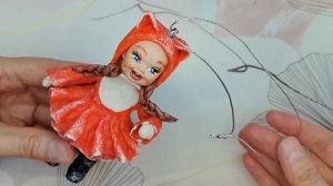 Как сделать подвес для ватной елочной игрушки