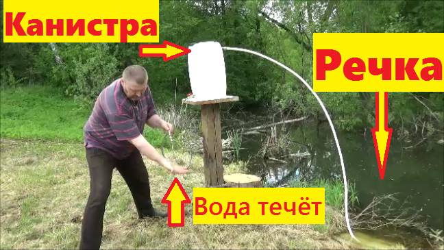 Водяной насос без электричества из канистры смотреть онлайн