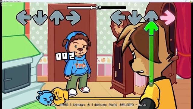 FNF барбоскины(смотри какой вкусный пирожок)