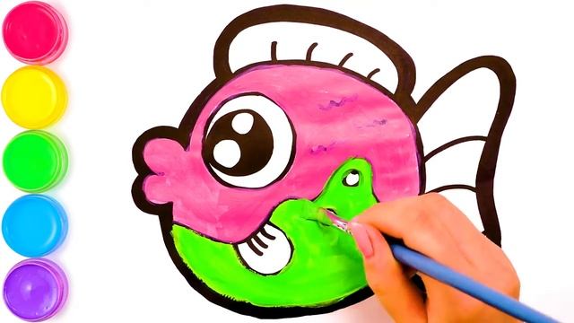 Рисуем красивых рыбок для детей смотреть онлайн