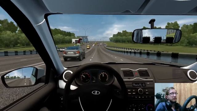 City Car Driving - Lada Granta FL - Повнимательнее надо - Руль Logitech G27 смотреть онлайн