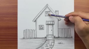 Как легко нарисовать красивый дом карандашом: пошаговые обучающие рисунки для начинающих