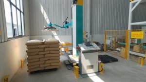 Автоматизированная укладка мешков на поддоны с роботом-паллетоукладчиком