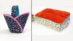 Мастер класс ✂ Как самим сшить  текстильную корзинку и бокс для хранения вещей с ячейками