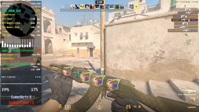 Counter Strike 2 на Intel Xeon e5 2690v3+RTX 4060 8GB смотреть онлайн
