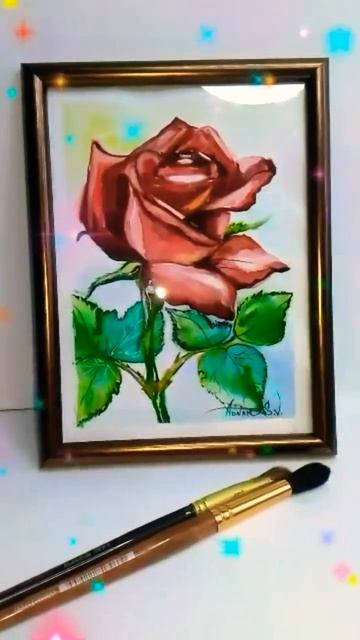 Цветок роза яркий красивый рисунок 🌹#розы #красивыйрисунок #shorts#art #artist #какнарисовать смотреть онлайн