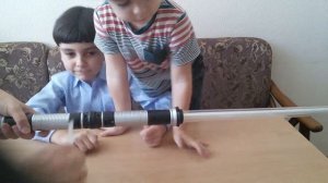 Крутой двойной лазерный меч распаковка посылки с Алиэкспресс