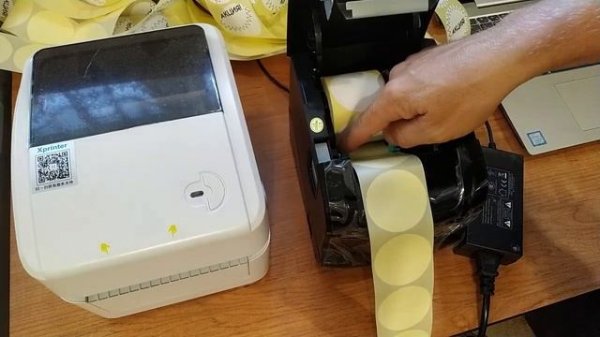 Печать круглых этикеток на Xprinter XP-365B и XP-420B