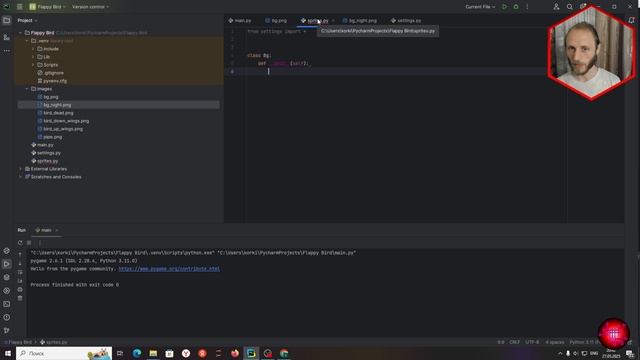 Flappy Bird на Python (Pygame) #1 Создаем движущийся фон смотреть онлайн