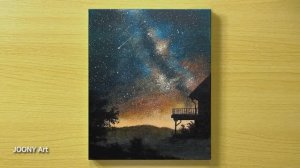 Рисуем звездное небо / Акриловая живопись для начинающих