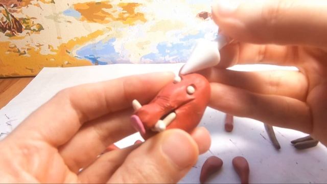 Как слепить из пластилина Пумбу мультфильм Король лев 🦁/Видео Лепка смотреть онлайн