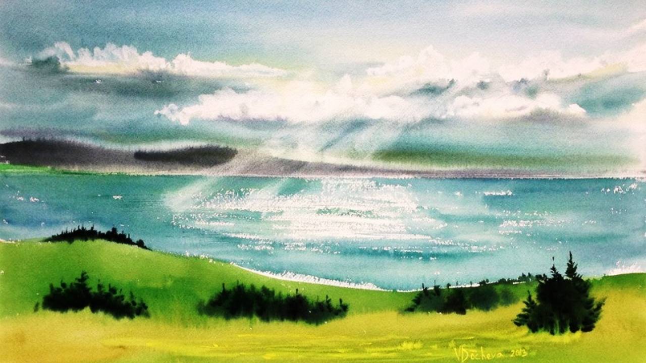 Венета Дочева и её изумительные акварели смотреть онлайн